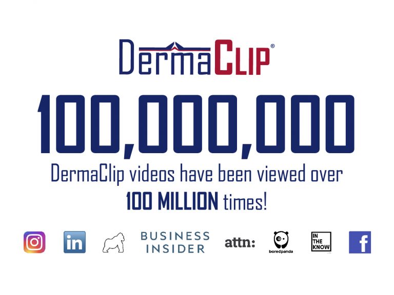 DermaClip 100 Million Views on Social Media