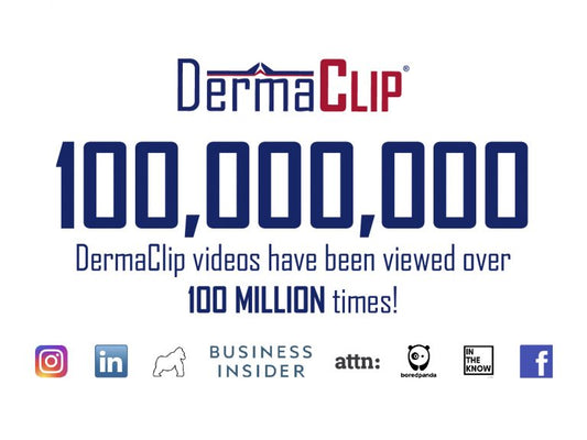 DermaClip 100 Million Views on Social Media